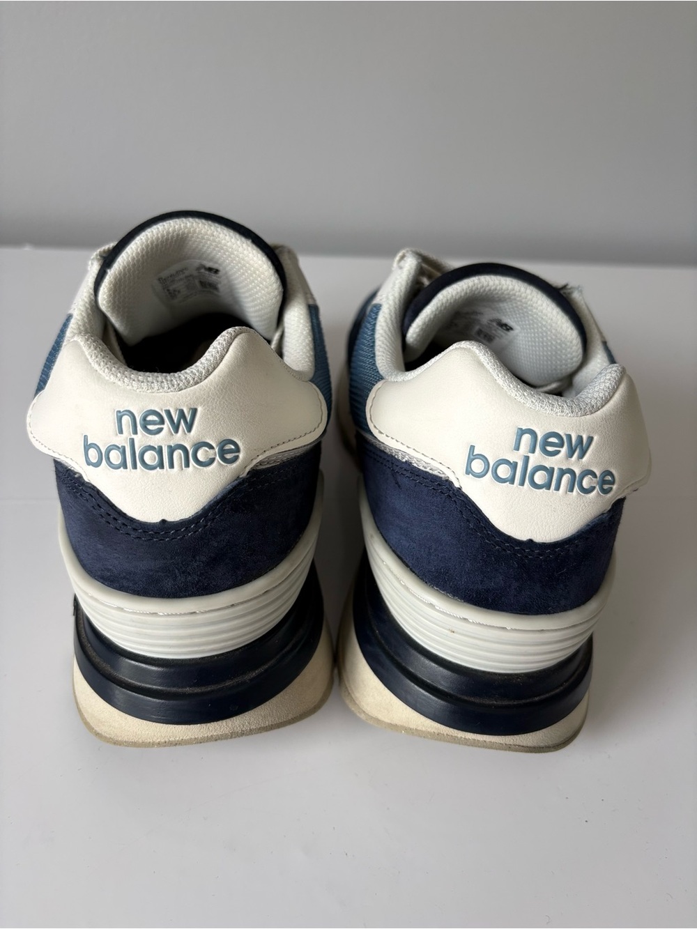 New Balance 574 Legacy Men’s Size 9 Navy Blue Suede Mesh Sneakers U574LGVC - Picture 3 of 9